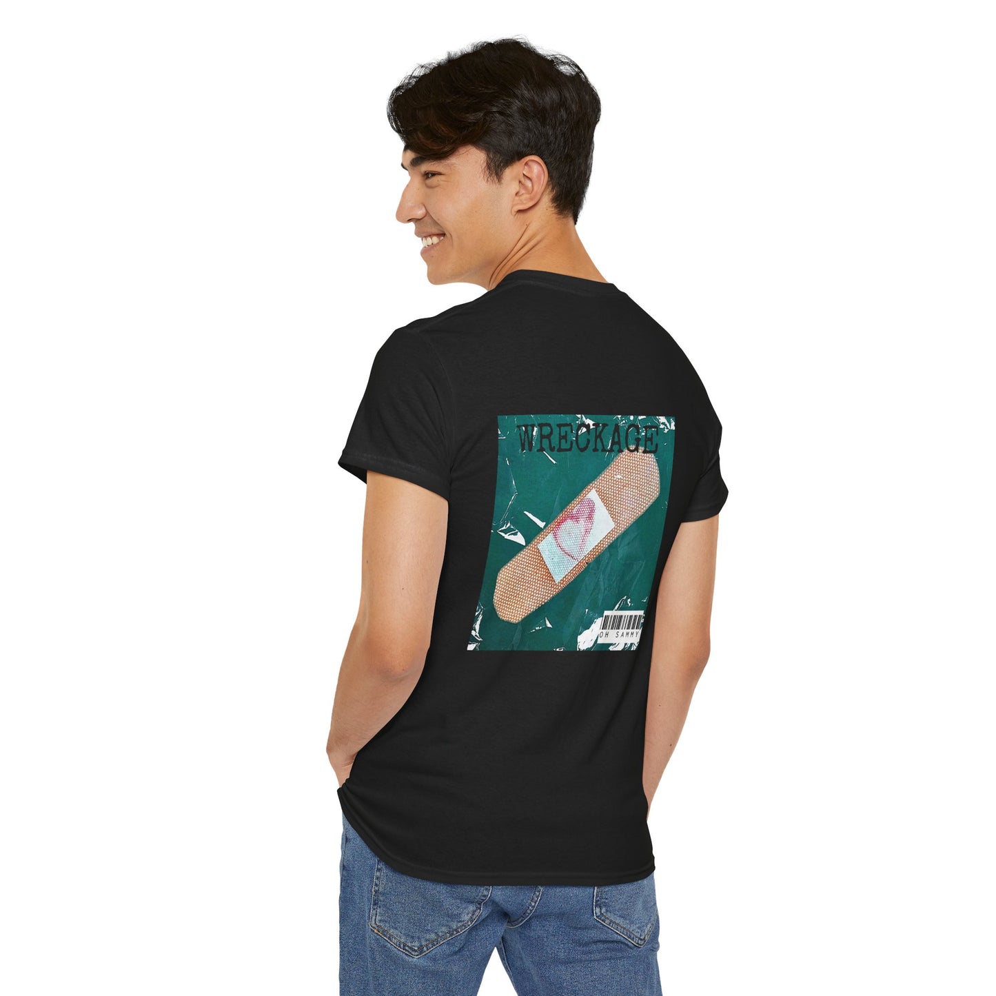 Oh Sammy WRECKAGE Album Cover Unisex Crew Neck Cotton Tee
