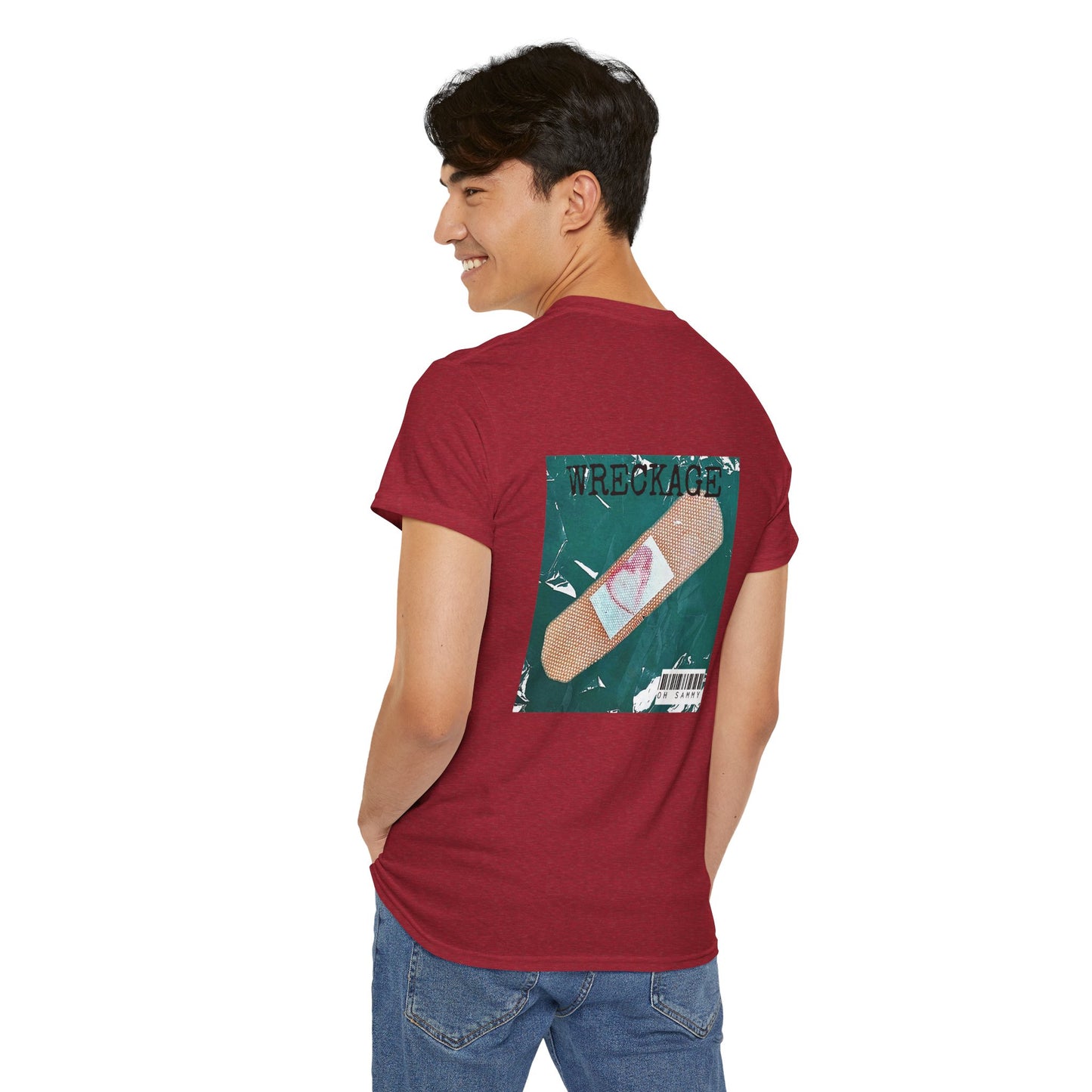 Oh Sammy WRECKAGE Album Cover Unisex Crew Neck Cotton Tee
