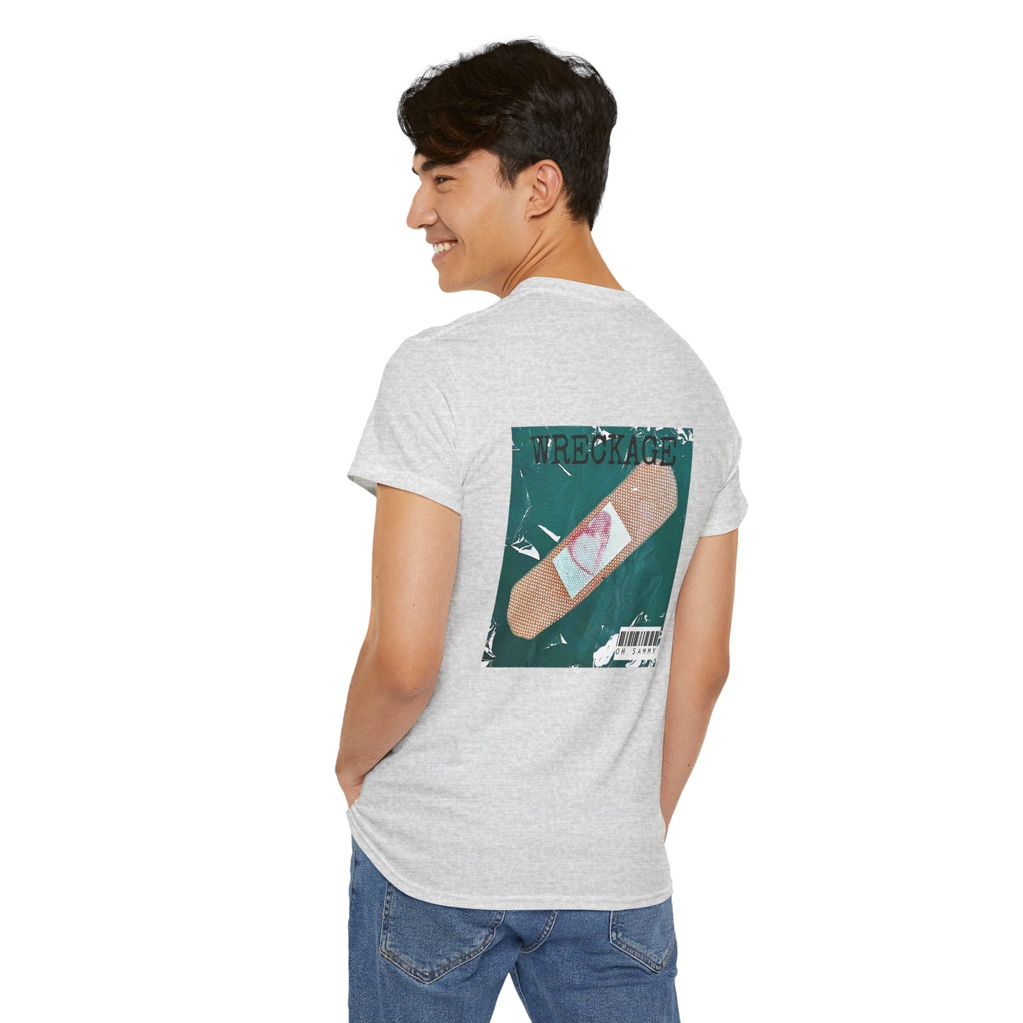 Oh Sammy WRECKAGE Album Cover Unisex Crew Neck Cotton Tee