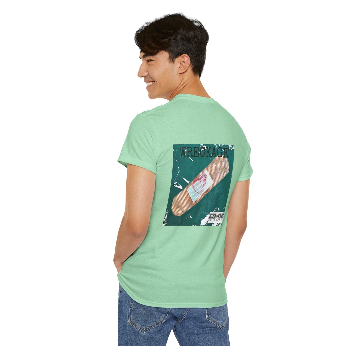 Oh Sammy WRECKAGE Album Cover Unisex Crew Neck Cotton Tee